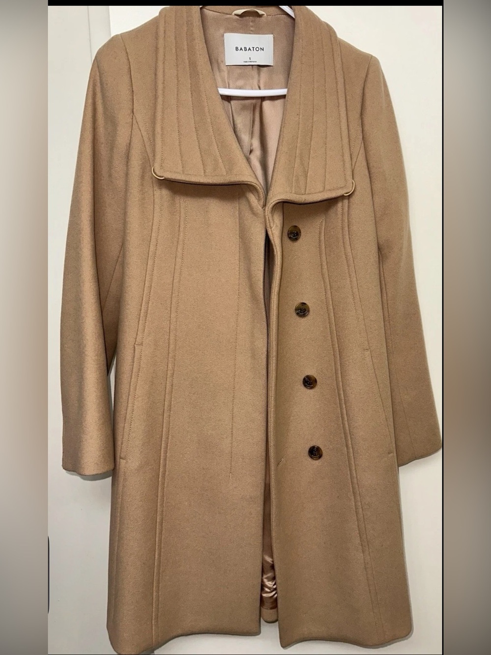 Aritzia Camel Long Trench Coat
